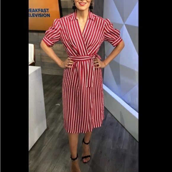 Red Striped Midi Dress - Picture 2 of 3